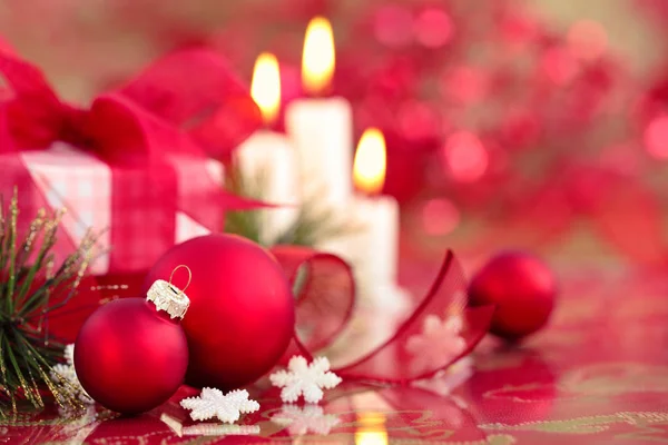 Red Christmas balls. — Stock Photo, Image