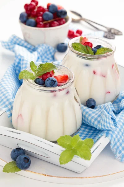 Gyümölcsös joghurt. — Stock Fotó