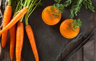 Olgun havuç yığını.