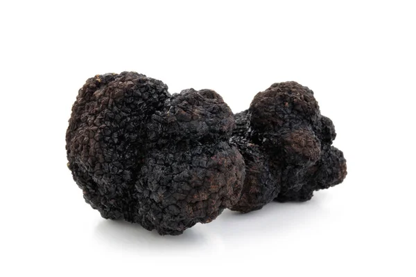 Black truffles on white. — Stock Photo, Image