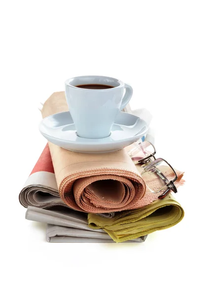 Coffee and newspaper. — Stock Photo, Image