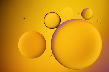 Renkli baloncuk yağı damlası, soyut arkaplan