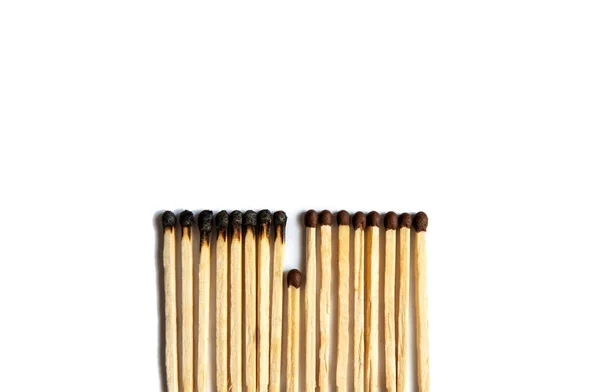 Matchstick Concept Isolated Stay Home Take Care — Stock Photo, Image