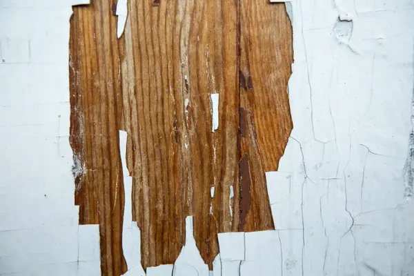 木制表面剥皮涂料的质地 — 图库照片