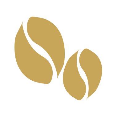 Kahve çekirdeği ikonu. İzole edilmiş