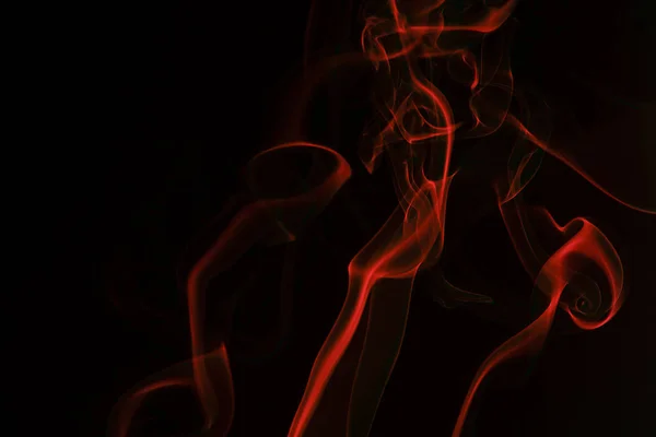 Rich swirls of smoke, black background — Stock Photo, Image