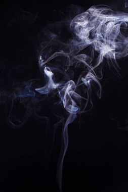 Zengin swirls duman, siyah arka plan