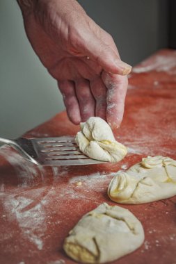 Hamur, haddeleme büyükbaba yemek yapma