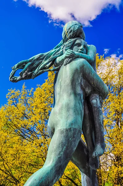 Περίφημα αγάλματα του το πάρκο Vigeland, ή Frogner, Όσλο — Φωτογραφία Αρχείου