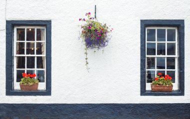 Details of a home, window and flowers clipart