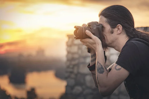 Professional travel photographer — Stock Photo, Image