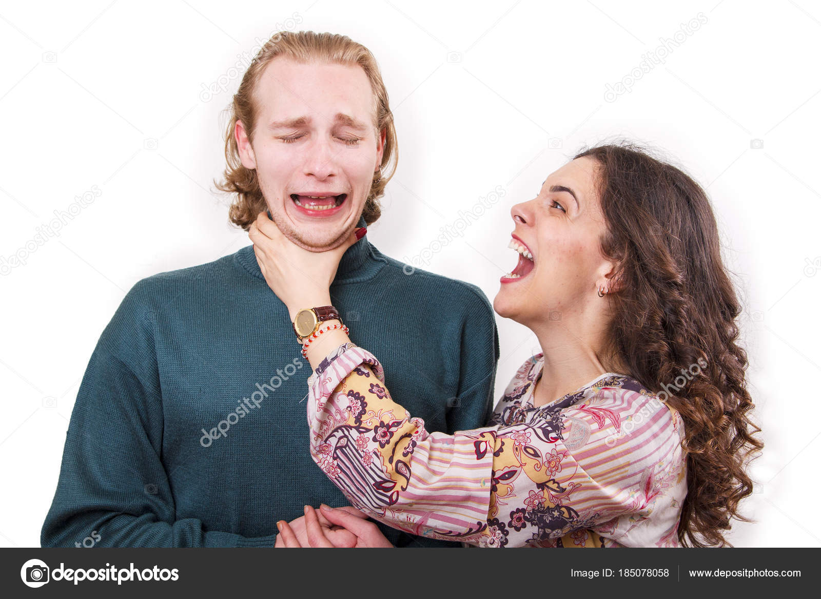 Painful choke hold stock photo. Image of anger, strangling - 17859270