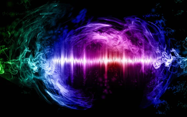 Абстрактна звукова хвиля з формами диму — стокове фото