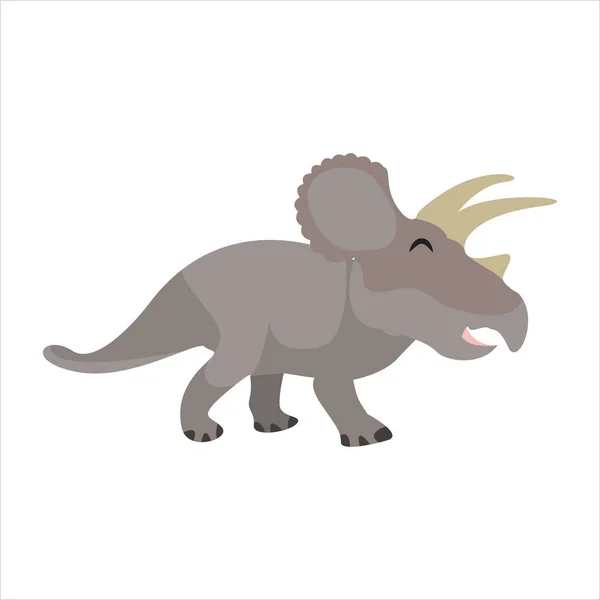 Mignon Animal Dinosaure Clip Art Illustration Dessin Animé Personnage — Image vectorielle