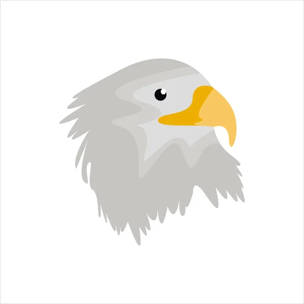 Motocicleta Emblema Águia Cabeça Clip Arte Personagem Ilustração — Vetor de Stock