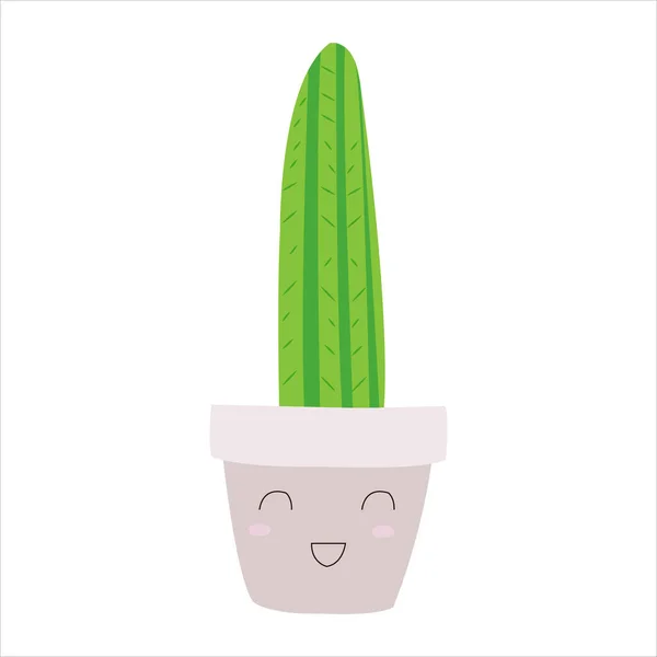 Şirin kaktüs sulu klipsi sanat çizimi botanik karikatürü