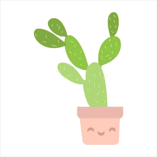 Şirin kaktüs sulu klipsi sanat çizimi botanik karikatürü