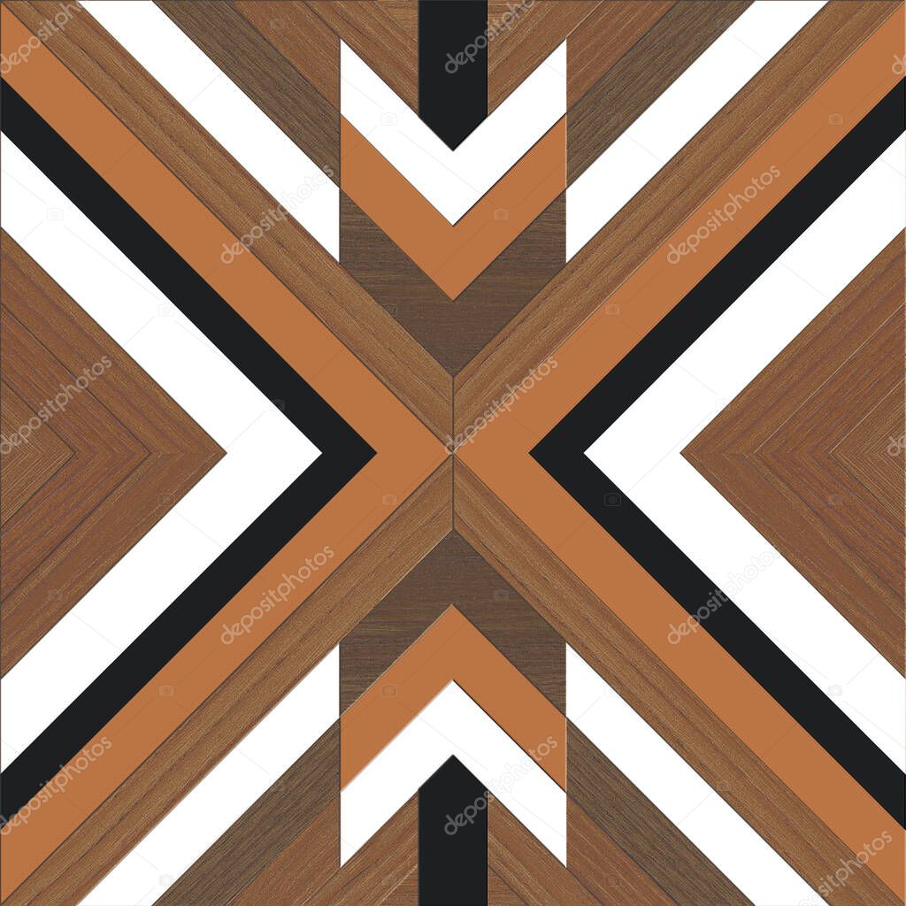 Wood texture background, X shaped, seamless pattern, Geometric wooded tile