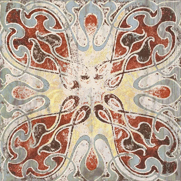 Telha Mosaico Marroquino Telha Decoração Cerâmica Azulejo Padrão Marroquino — Fotografia de Stock
