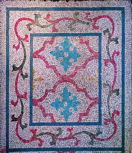 パターンモザイクタイル張りの床の装飾背景 — ストック写真