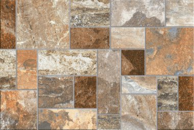 Açık taş blok zemin ve duvar arkaplanı.