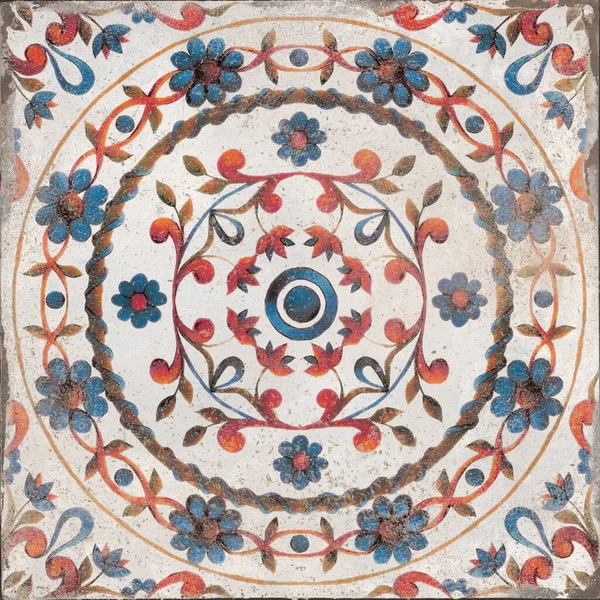 Azulejos Tradicionais Telha Cerâmica Azulejo Decorativo Mosaico Padrão Português Telha — Fotografia de Stock