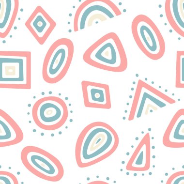 Işık arka planında vektör geometrik kusursuz desen. Duvar kağıdı, tekstil, tebrik kartları, davetiyeler, baskılar, ev dekorasyonu için sanat eserleri.