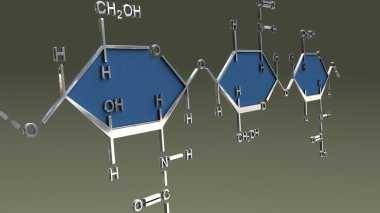 chitin molecular structure formula clipart