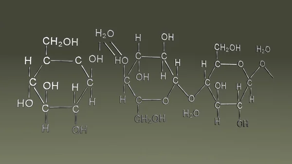 셀 룰 로스 분자 구조 수식 — 스톡 사진