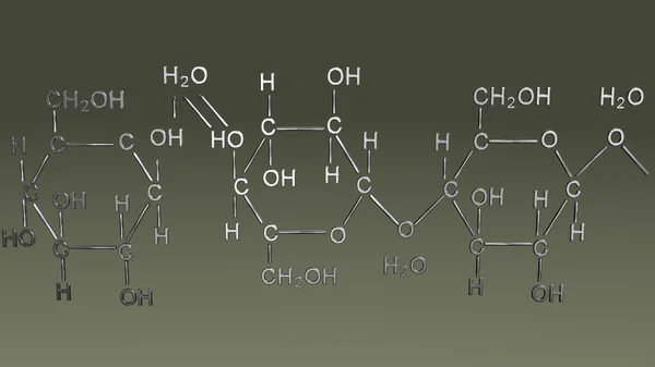 Формула молекулярной структуры целлюлозы — стоковое фото