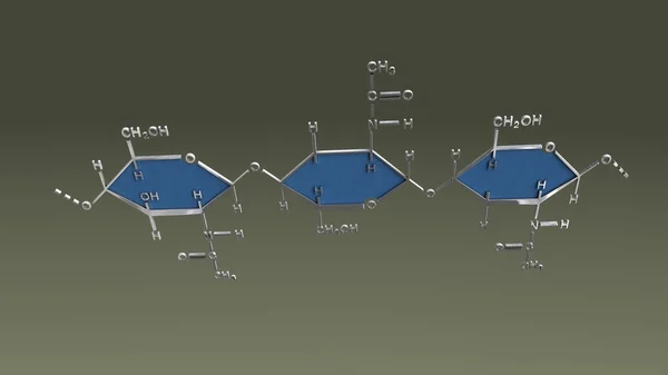 甲壳素分子的结构公式 — 图库照片