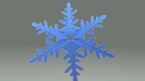 青い雪の結晶クリスタル — ストック写真