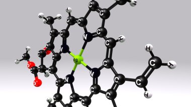 Klorofil A moleküler yapısı formülü