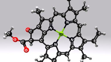 Chlorophyll A molecular structure formula clipart