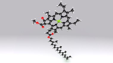 Chlorophyll A molecular structure formula clipart