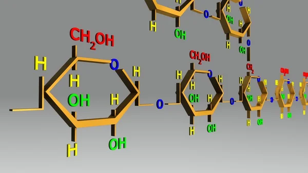 Structure moléculaire d'amylopectine — Photo