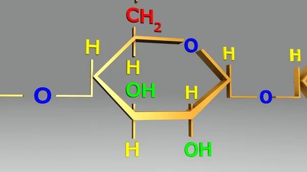 Amylopectin 분자 구조 — 스톡 사진