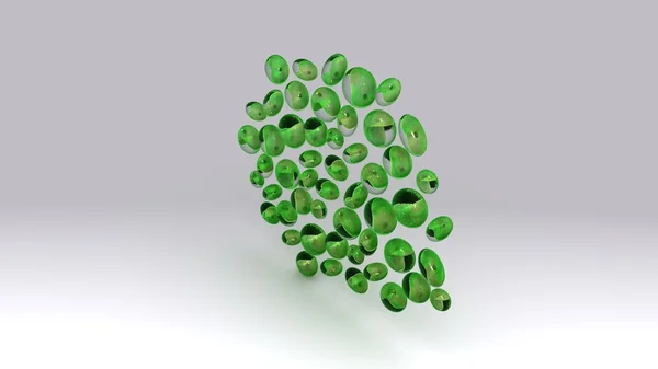 Chlorella single-cell green algae — Stock Photo, Image
