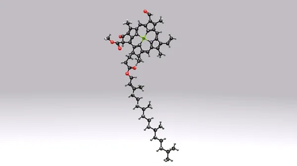 Формула молекулярной структуры Хлорофилла B — стоковое фото