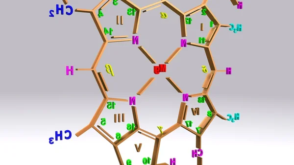 叶绿素 C 分子结构公式 — 图库照片