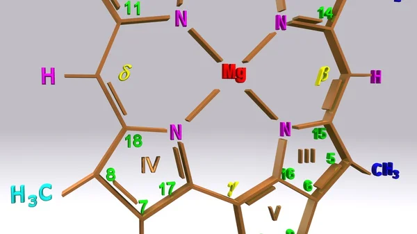 Fórmula de estructura molecular de clorofila C — Foto de Stock