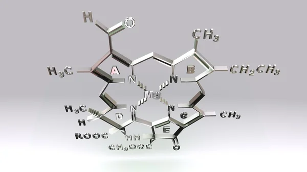 Formule de structure moléculaire de chlorophylle D — Photo