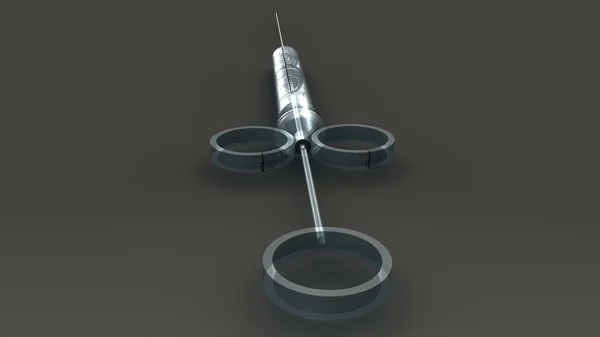 Медицинский шприц для инъекций — стоковое фото