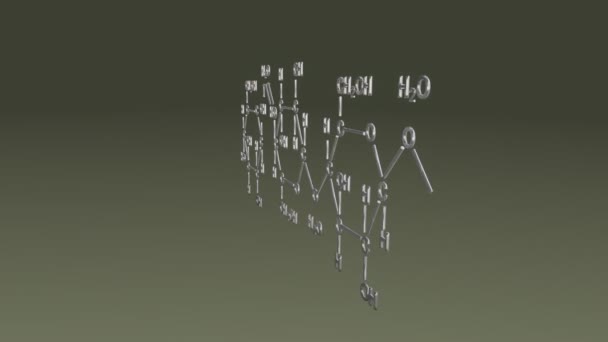 Fórmula de estructura molecular de celulosa — Vídeos de Stock