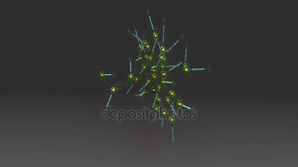 Struktura neuron na černém pozadí  