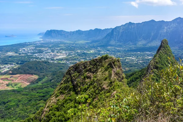 Yürüyüş yolu Oahu adasında Olo mana