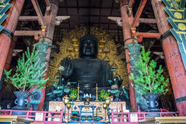 Japonya, Nara 'daki devasa bronz Buda heykeli.