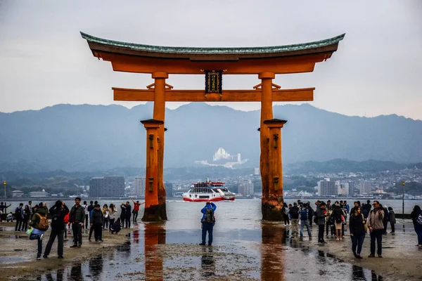 Traditionell Japansk Helgedom Miyjajima Hiroshima — Stockfoto