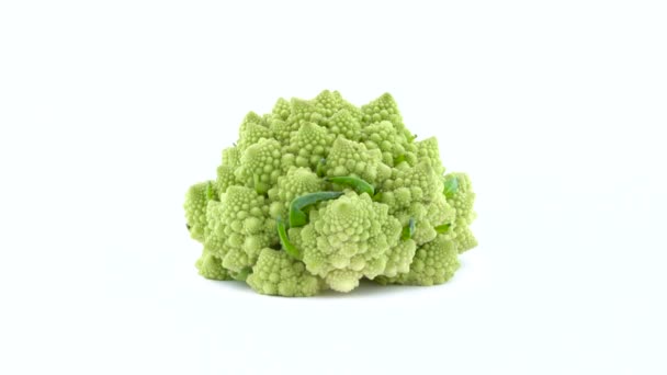 Mini Romanesco Broccoli Roterande — Stockvideo