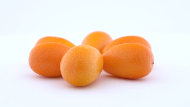 Pilha Vários Kumquats Rotativos — Vídeo de Stock